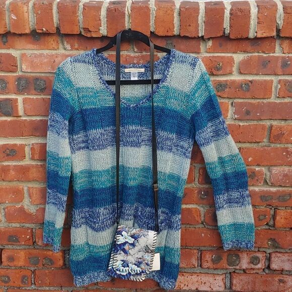 Blue rivers sweater & scarf set - Picture 1 of 7